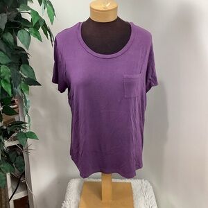Mossimo short sleeve tee Woman’s size Large 
Purple Crew neck